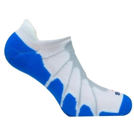 Sox Sox SS 6011 Sport Plantar Fasciitis Arch Support Ghost Compression Socks; White-Royal - Large SS6011_W-RL_LG
